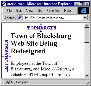 illustration of LEFTMARGIN and TOPMARGIN