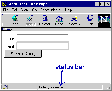 shows the status bar