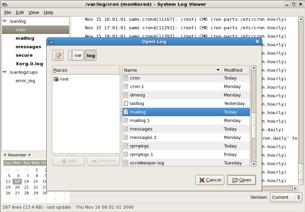 Adding a Log File