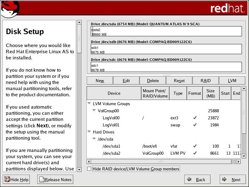 Partitioning with Disk Druid on Itanium Systems