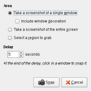 The Screenshot window