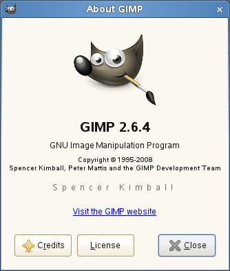 The About dialog window