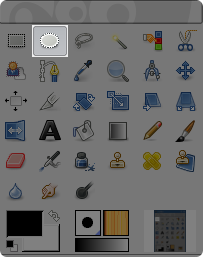 Ellipse Select icon in the Toolbox