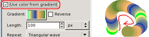 How to use rapidly a gradient with a drawing tool