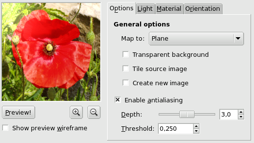 Map Object general options tab
