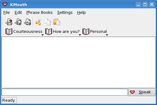 First screenshot of KMouth