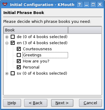 Second screenshot of KMouth