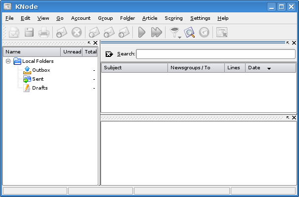KNode after first start