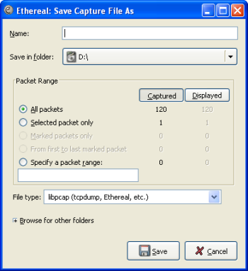 "Save" - new GTK version