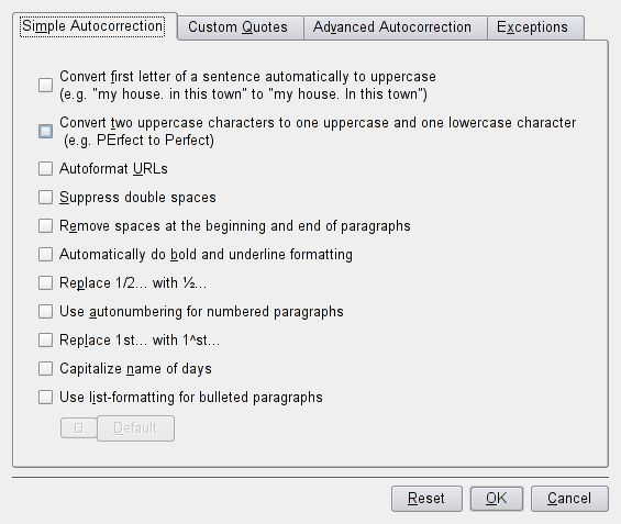 Simple Autocorrection