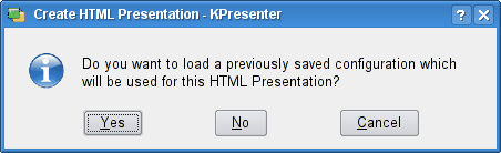 Previous configuration dialog