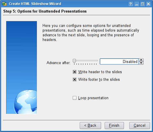 Unattended presentations