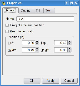 The Propertiesdialog