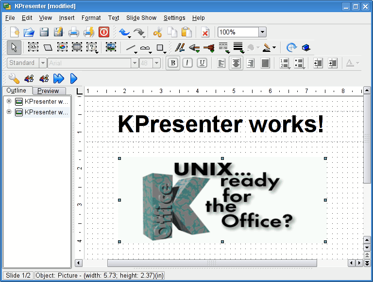 Dragging and resizing the image