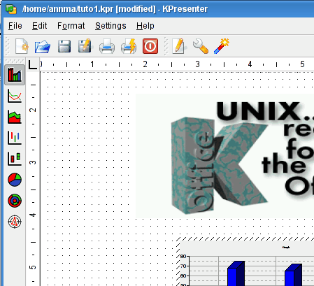 KChart menus and toolbars embedded