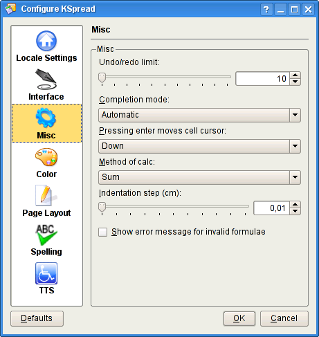 Miscellaneous Configuration.