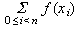 f(x[i]) for 0 ≤ i < n