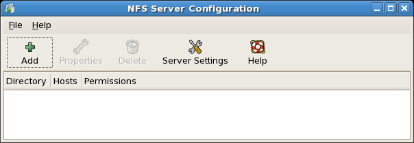 NFS Server Configuration Tool