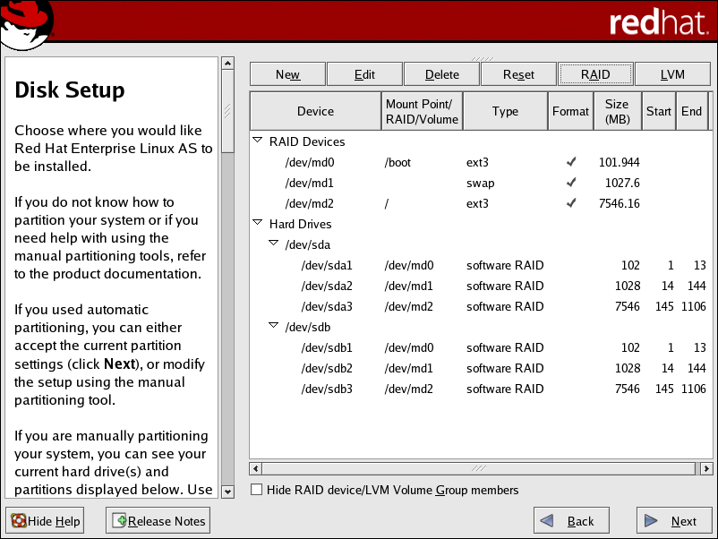 Final Sample RAID Configuration
